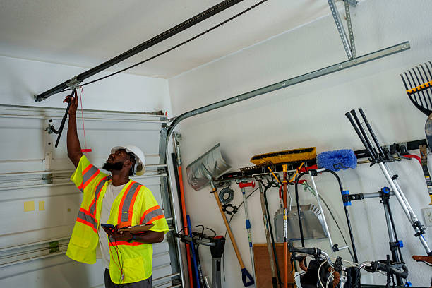 Professional Garage Door Panel Replacement technician working in Wyoming, MN